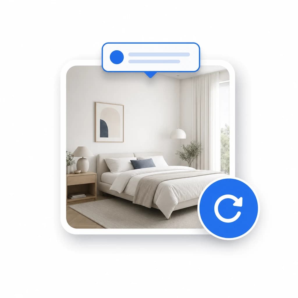 Simplified illustration: leaving a note and re-rendering a room